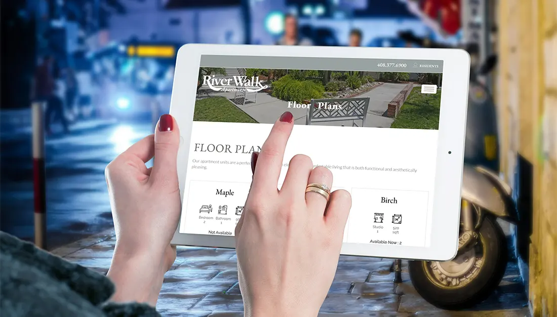River Walk Apartments Tablet View
